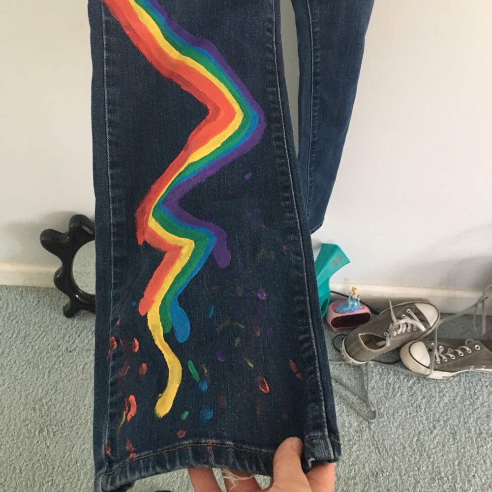 Abba Rainbow Jeans 💖HP!💖 - Picture 2 of 5